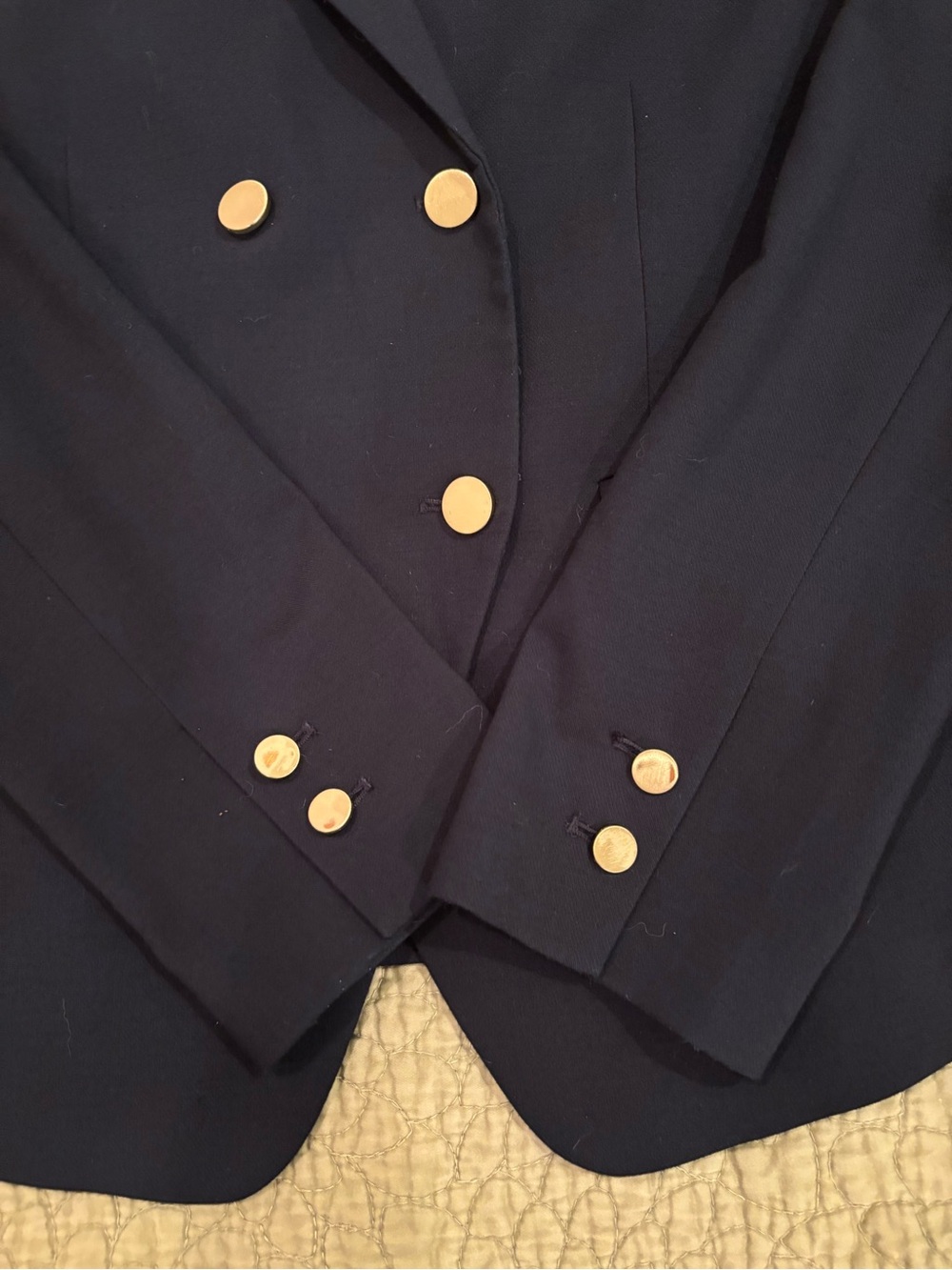 Loft Navy Double Breasted Suit Jacket w Gold Buttons 10 - Picture 11 of 14